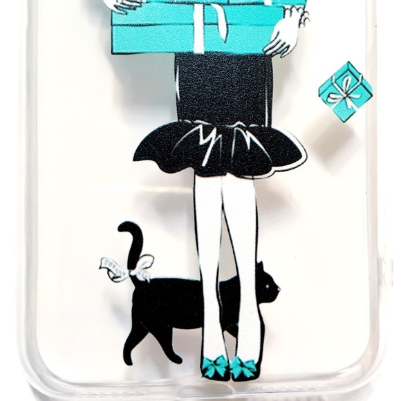 FINAL SALE iPhone 7/7+/8/8+ Case Tiffany Blue Cat - Picture 2 of 4